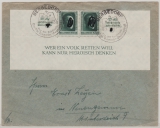 III. Reich, 1938, Mi.- Nr.: 650 (2x, mit Blockrand) in MeF auf Fernbrief von Bergedorf nach Neuengamme