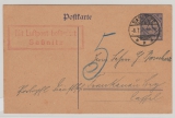 DR / Weimar, 1926, Innendienst GS- Postkarte (DP 4), per Luftpost, von Sassnitz nach Frankenau (?), mit Nachporto belegt