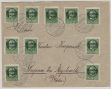 Bayern, 1919, Mi.- Nr.: 118 II A (10x!) als MeF auf Fernbrief von St. Oettilien nach Stupna (Oberschl.), nette Frankatur!