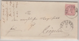 NDP, 1870, Mi.- Nr.: 16 als EF auf Fernbrief von Neubukow (Alt- Mecklenburg Stempel!) nach Cröpelin
