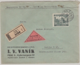 B + M, 1941, Mi.- Nr.: 59 als EF auf Einschreiben- Nachnahme- Fernbrief von Prag nach Berlin