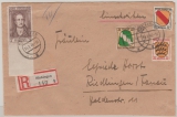 FRZ, 1946, Allgem. Ausgaben, Mi.- Nrn.: 5 u.a. in MiF auf Einschreiben- Fernbrief von Säckingen nach Riedlingen