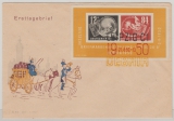 DDR, 1950, Mi.- Nr.: Bl. 7 auf (nach)- Erstagsbrief ( ;)) nicht gelaufen