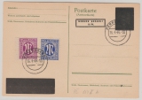 FRZ, 1946, GS- Postkarte Mi.- Nr.: PE 824 ungelaufen, mit Zusatzfrankatur (AM- Post ?!)