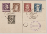SBZ, Allgem. Ausgaben, 1949, Mi.- Nrn.: 234- 238 kpl. Satz auf D.- OST Werbe / Propagandakarte, Pädagogischer Kongress