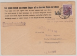Berlin, 1949, Mi.- Nrn.: 22 in EF auf Drucksachen- Ortsbrief (Esperanto Werbung!) innerhalb von Berlin, und zurück