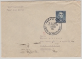 BRD, 1953, Mi.- Nr.: 166 (vom ur.) als EF auf Bedarfs- FDC- Auslandsbrief von Darmstadt nach Sao Paulo (Brasilien)