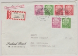 BRD, 1960, Zusammendrucke Mi.- Nrn.: W 19 + W 20 in MiF auf Einschreiben- Fernbrief von Braunschweig nach Göttingen