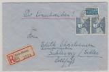 BRD, 1952, Mi.- Nr.: 150 (2x) als MeF auf einschreiben- Fernbrief von Heide nach Schleswig