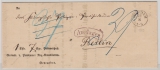 Preussen, 1865, Auslagenbrief (Amtspost) von Potsdam nach Berlin, mit Taxvermerk
