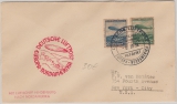 DR 606 + 7, in Satz- MiF auf Brief, zur 10. Nordamerikafahrtbefördert per Zeppelin nach New York