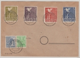 Kontrollrat- West, 1948, Mi.- Nrn.: 957- 962 (b?!), zusammen auf Umschlag, nicht gelaufen, Stempel Nürnberg