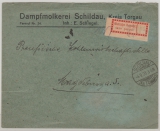 DR, Infla, 1923, Gebührenzettel OPD Halle, Mi,- Nr.: 2 Ia, auf Fernbrief von Schildau nach Magdeburg, sehr selten!!!