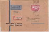 DR / Weimarer Republik, 1931, Mi.- Nr.: 455 als EF auf Auslands- Luftpost- Einschreiben von Lorch nach Linz (Österreich)