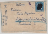 Dt. Felpost im II WK., Felpostpäckchenadresse mit 20 Rpfg. als Freigebühr, Richtung Front- Heimat, nach Kaiserslautern