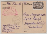DR, Weimar / Zeppelinpost, 1931, Mi.- Nrn.: 458 als EF auf Postkarte von Berlin zur Polarfahrt nach Lichtensten- Callnberg