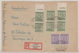 SBZ, West Sachsen, 1946, Postmeistertrennungen: Mi.- Nrn.: 116BX, 116 CX, 116 DX + 117 BX (je 2x) auf E.- Brief, geprüft!