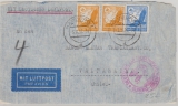 DR 531+ 533 (2x), als MiF auf Brief, von Hamburg per Zeppelin nach Valparaiso (Chile)