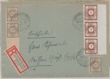 SBZ, Ost- Sachsen, 1945, Postmeistertrennungen: Mi.- Nr.: 42 L (3x) u.a. in MiF auf E.- Fernbrief nach Meißen, FA Ströh BPP