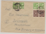Handstempel, 1948, Bez. 3, Berlin N4 e, 24 Pfg. Mi.- Nr.: 169 I (2x), in MiF auf Fernbrief von Berlin nach Birkholzaue