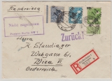 SBZ, Handstempel, 1948, Bez. 14, Großenhain, Mi.- Nr.: 180 II u.a., in MiF auf Auslands- R.- Brief von Großenhain nach Wien
