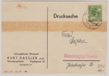SBZ- Handstempel, 1948, Bez. 20, Naumburg, Mi.- Nr.: 169 IV, als EF auf Orts- Postkarte innerhalb von Naumburg, geprüft