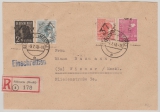 SBZ- Handstempel, 1948, Bez. 37, Schwerin, Mi.- Nr.: 177 VIII, u.a. als MiF auf E.- Fernbrief von Schwerin nach Wismar