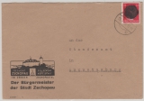 SBZ, 1945, Sächsische Schwärzungen, OPD Chemnitz, Mi.- Nr.: AP 788 I als EF auf Fernbrief von Zschopau nach Augustusburg