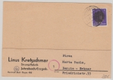 SBZ, 1945, Sächsische Schwärzungen, OPD Chemnitz, Mi.- Nr.: AP 785 I als EF Fernpostkarte von Jahnsbach nach Berlin