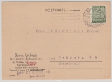 SBZ, West- Sachsen, 1946, Mi.- Nr.: 116 X, als EF auf Ortspostkarte innerhalb von Leipzig