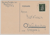 Glauchau, 1945, Mi.- Nr.: 4 als EF auf Fernpostkarte von Glauchau nach Waldenburg