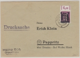 Glauchau, 1945, Mi.- Nr.: 5 b OR, als EF auf Drucksachen- Fernbrief von Glauchau nach Pappritz