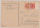 Lokalausgaben, D.- OST, 1946, Cottbus, Mi.- Nr. 3, u.a. in MiF auf Fernpostkarte von Cottbus nach Berlin