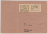 Dt. Lockalausgaben, 1945, West, Unna, Mi.- Nr.: 1 + 2 als MiF auf Ortsbrief innerhalb von Unna