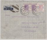 Hong Kong, 1939, 1,2 HK- Dollar MiF auf Luftpost- Auslandsbrief von Victoria nach Berlin
