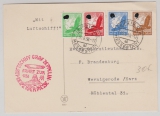 DR, 1936, Mi.- Nr.: 529 u.a. auf Zeppelinpostkarte zur Fahrt zur Leipziger Messe, von da nach Berlin