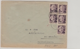 FRZ / Rheinland- Pf., 1947, Mi.- Nr.: 5 (5x), in MeF auf Auslandsbrief von Ramberg nach Jicin (CSSR)