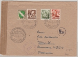 FRZ / Württemberg, 1948, Mi.- Nr.: 2, 6, 10 u.a. als MiF auf Auslandsbrief von Tettnang nach Wien, mit Zensur!