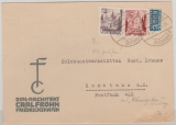 FRZ / Württemberg, 1948, Mi.- Nr.: 29 + 32 als MiF auf Fernpostkarte von Friedrichshafen nach Konstanz