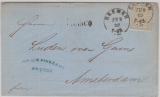 NDP, 1869, Mi.- Nr.: 17 als EF auf Auslandsbrief (!?) von Bremen nach Amsterdam (NL)