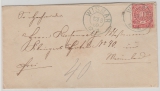 NDP, 1869, Mi.- Nr.: 4, als EF auf Auslandsbrief von Wismar (AD- Meckl. in blau!) nach Marienbad (K. + K. Böhmen)