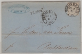 NDP, 1870, Mi.- Nr.: 17 als EF auf Auslandsbrief von Berlin nach Amsterdam (NL)
