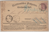 NDP, 1870, Mi.- Nr.: 16 als EF auf Correspondenz- Karte von Breslau nach Neudorf und zurück