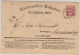 NDP, 1870, Mi.- Nr.: 16 als EF auf Correspondenz- Karte von Berlin nach Münchenberg (?)