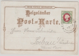 Helgoland, 1890, Mi.- Nr.: 14 als EF auf Fernpostkarte von Helgoland nach Löbau, sehr schöne Postkarte!