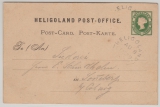 Helgoland, 1879, 3 F. / 5 Pfg.- GS, Mi.- Nr.: P 1, als Fernpostkarte von Helgoland nach Sonneberg