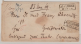 NDP, ca. 1869, Mi.- Nr.: 18 als EF auf kleinvormatigem Wert- Fernbrief von Alsleben nach Greifswald