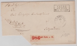 Preußen, 1868, Paketbegleitbrief von Calbe nach Salzwedel