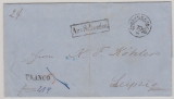 Schweden, 1853, Barfrankierter Auslandsbrief von Göteborg nach Leipzig
