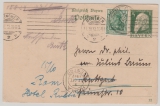 Bayern, 1912, 5 RPfg.- GS, (Mi.- Nr.: 87) + DR Nr.: 85 (als Zusatz) in MiF als Fernpostkarte von München nach Stuttgart und Rom!